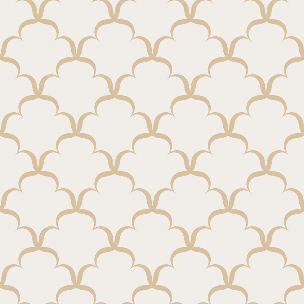 trellis seamless pattern with quatrefoil shapes. Classic beige background for wallpaper, textile, silk, scarf, tiles. Simple, elegant royal backdrop vector