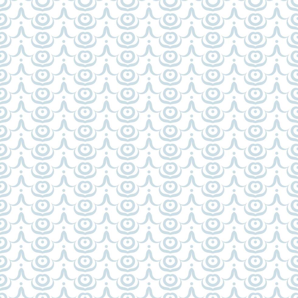 Blue seamless pattern with intricate geometric design. Endless background with curved lines, network structure, fish scale. Simple retro monochrome backdrop for textile, wrapping. vector