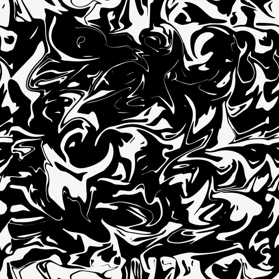 seamless pattern abstract unique liquid bw vector