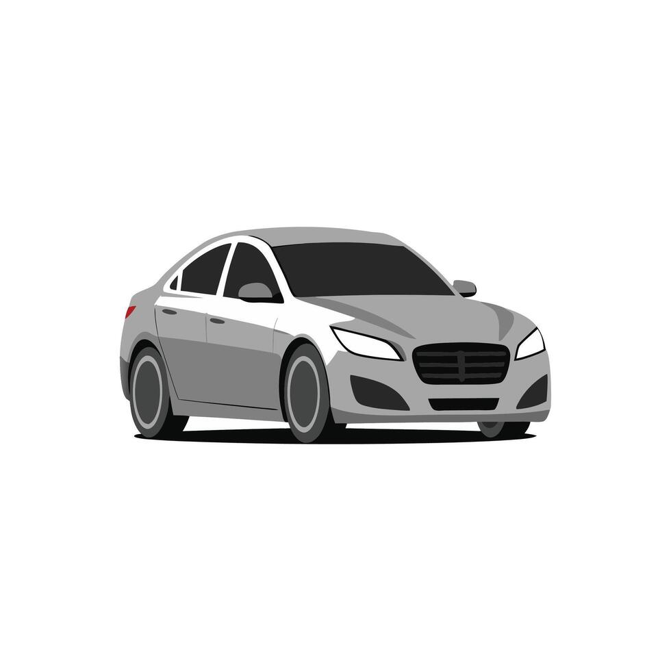 Sleek Sedan Drive Modern Car Illustration Design On White Background vector