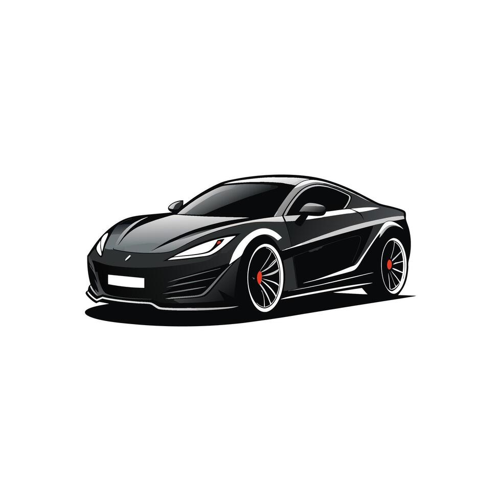 Modern Coupe Car Digital Artwork vector