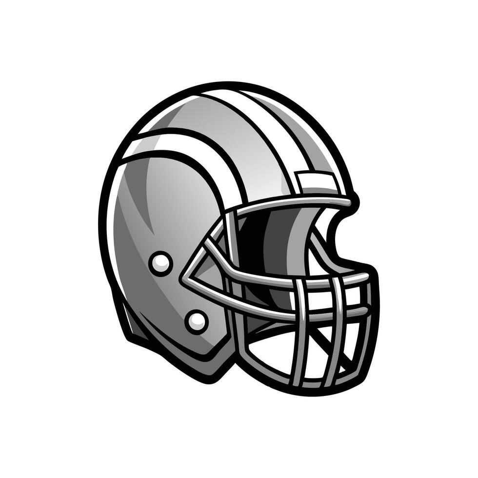 Safety Meets Style The Ultimate American Football Helmet Illustration Design vector