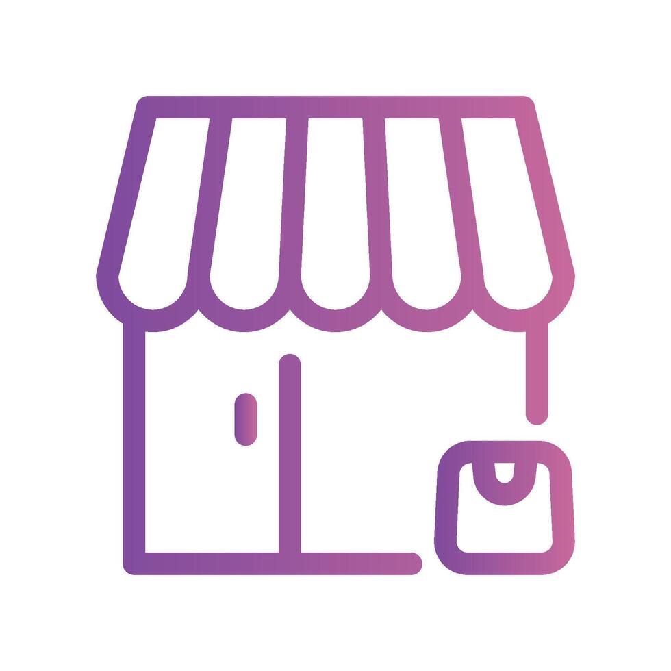 A simple icon for the theme, store building, useful purchases vector