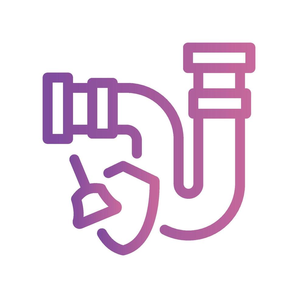 A simple icon for the theme, cleaning and protection of sewer pipes vector