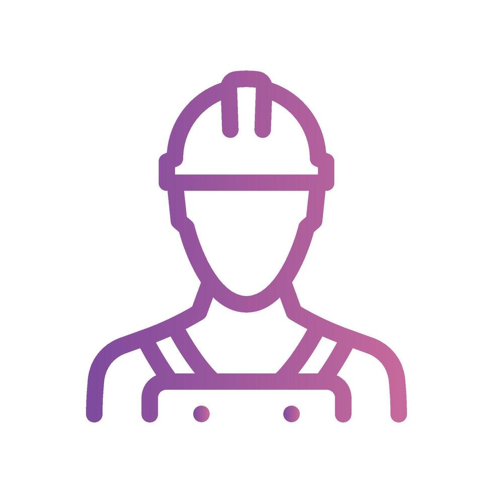 A simple icon for the theme, helmeted worker vector