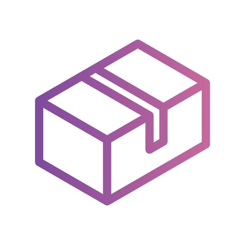 A simple icon on a theme, box sealed with duct tape vector