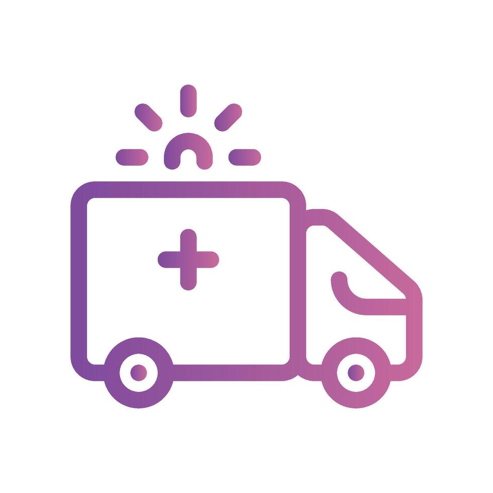 A simple icon for the theme, ambulance and priority signaling vector