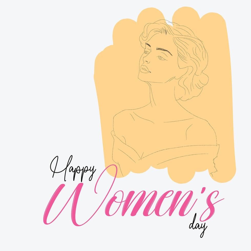 Women's Day Sketch Empowerment Design vector