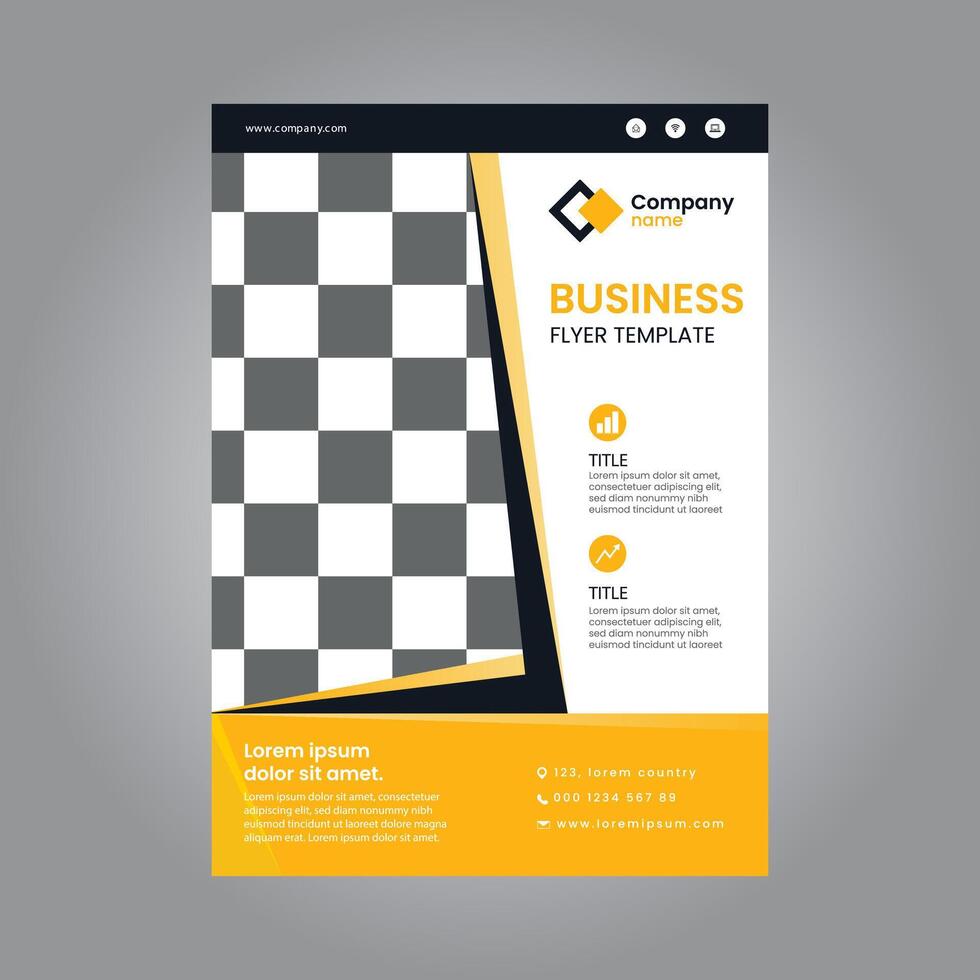 Modern business poster print template design vector