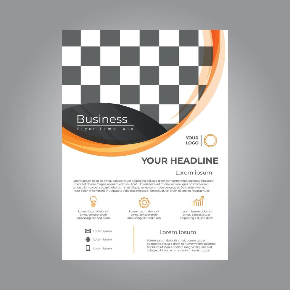 Business flyer template with modern style vector