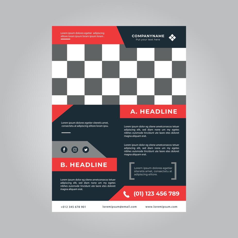 Modern corporative business flyer template vector