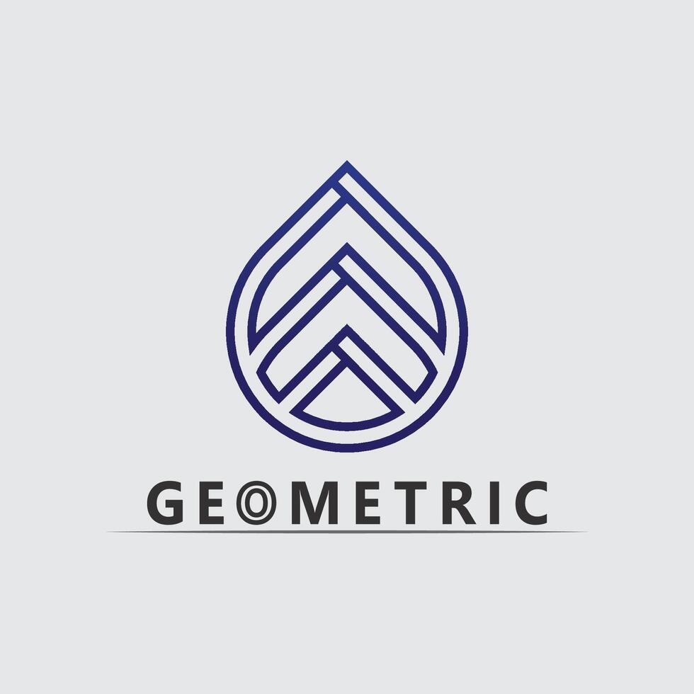Geometric logo stock icon illustration drop vector
