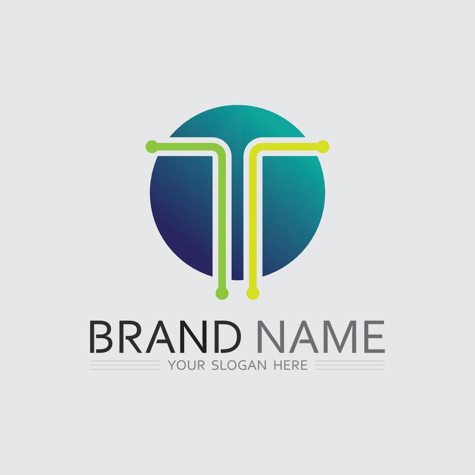 Business icon and logo design graphic cyber tech vector