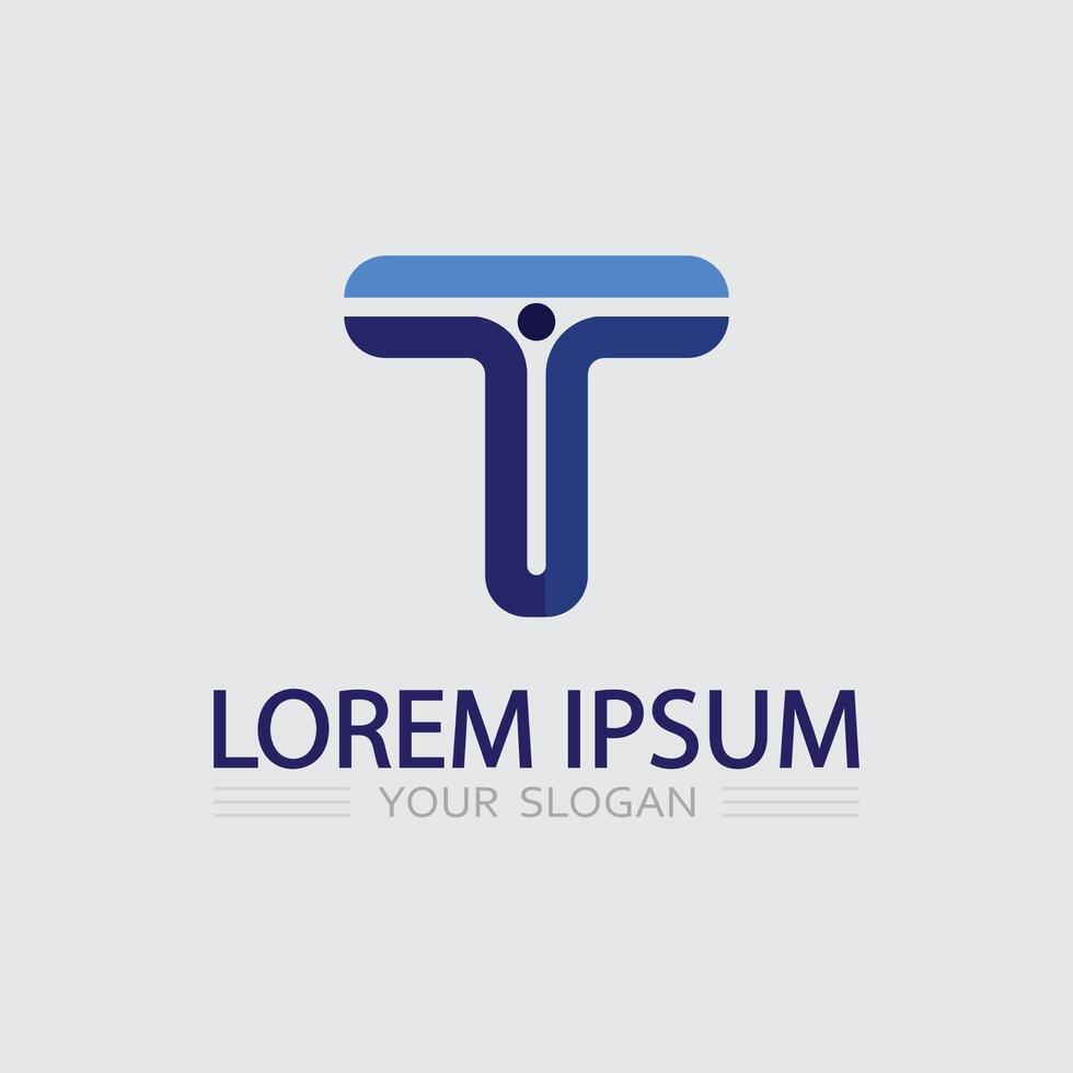 letter T logo image and font T design graphic simple logo vector