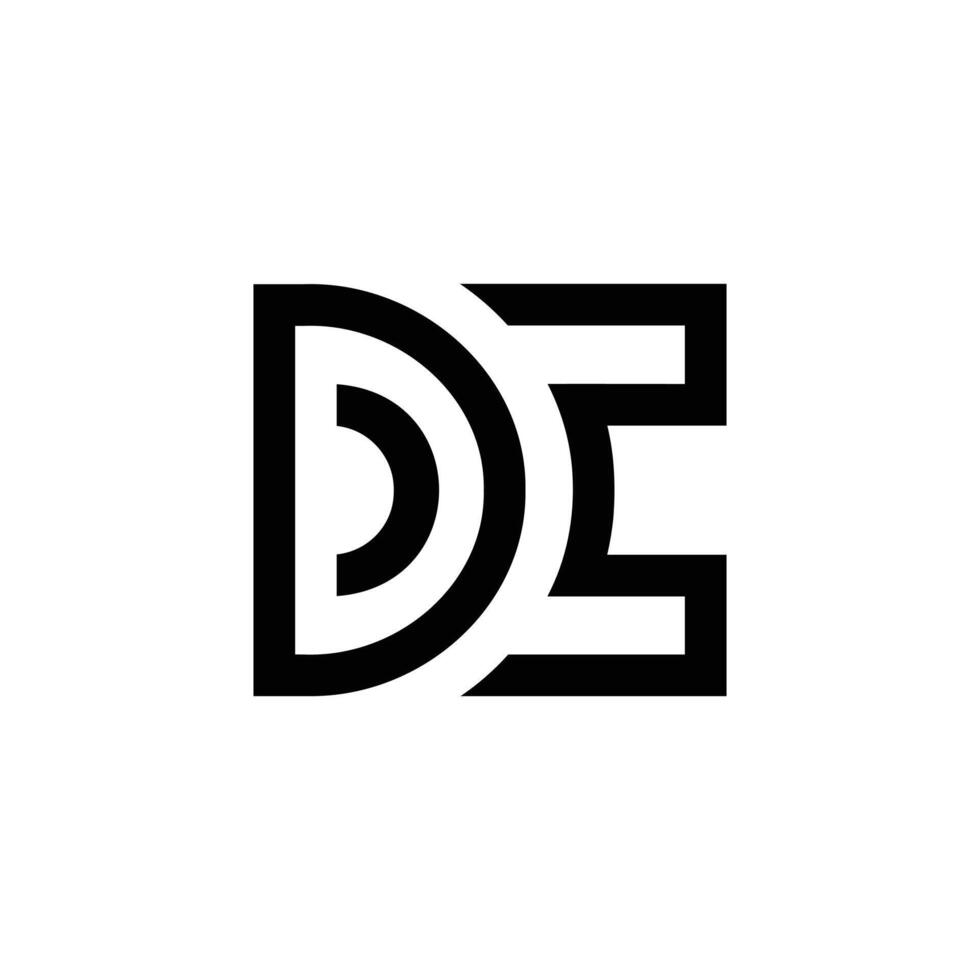 Letter Dc line art creative initial typography logo vector