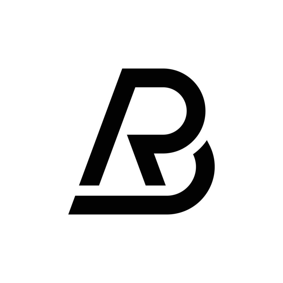 Letter Br or Rb initial modern typography branding logo vector