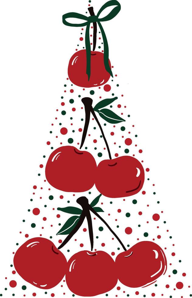 Made of cherry pine tree vector