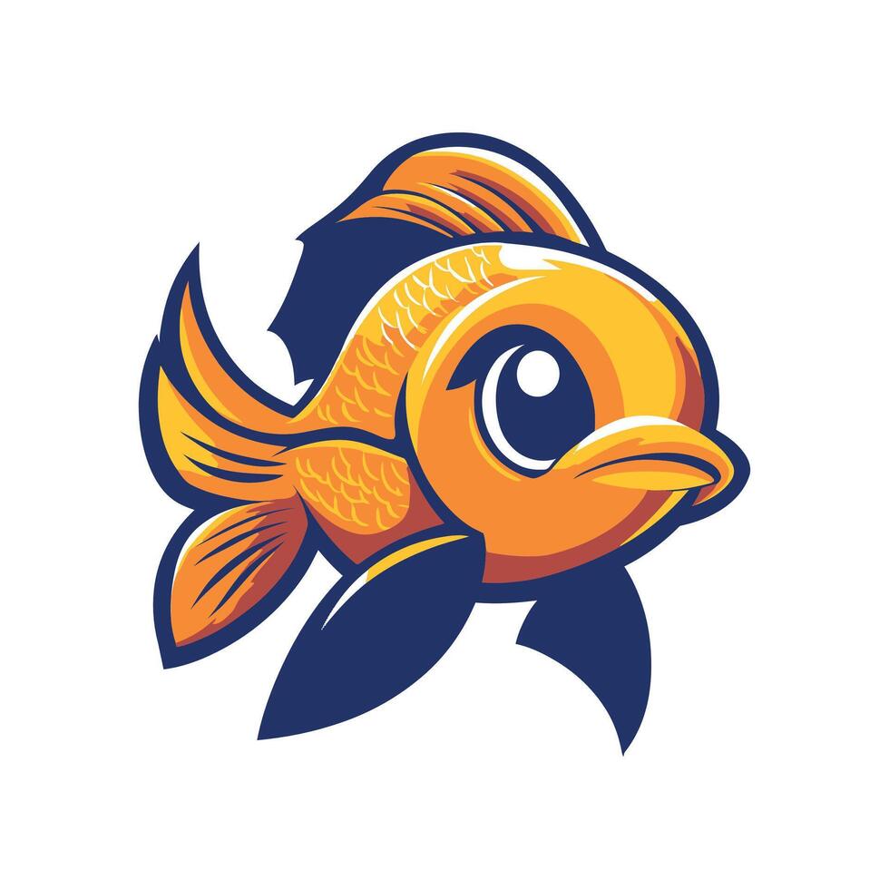 Goldfish mascot illustration vector