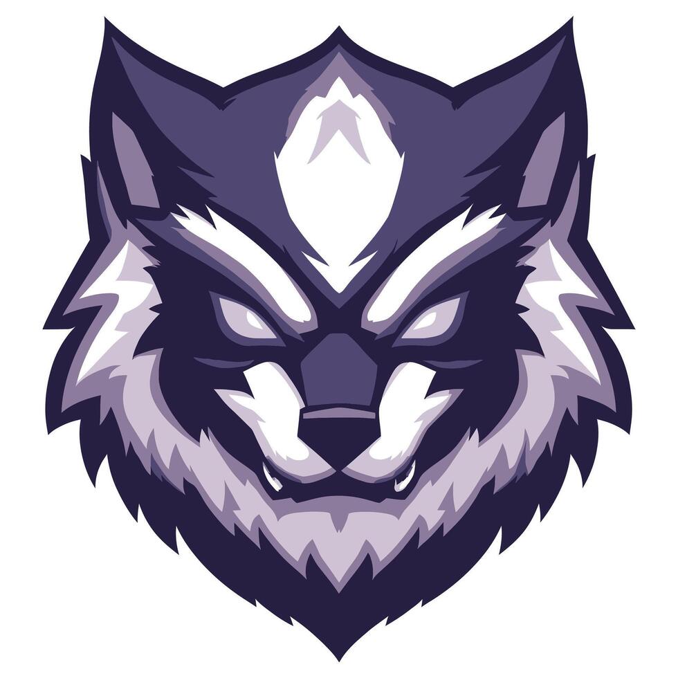 The head of a wolf mascot vector