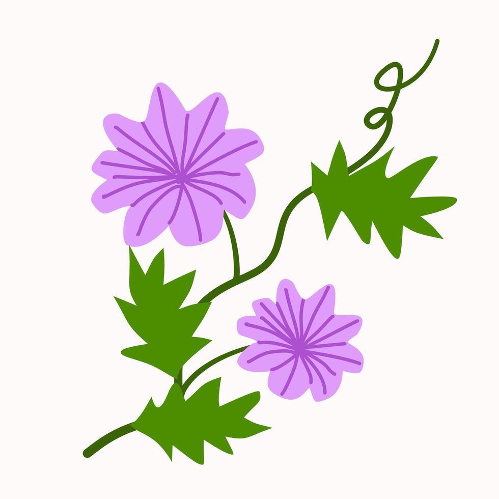 Cute flower clipart vector