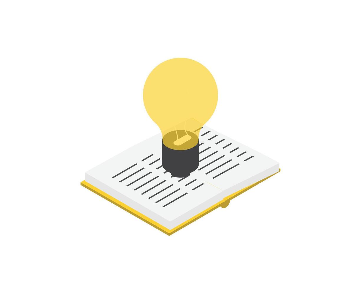 knowledge skill learning from books in isometric vector