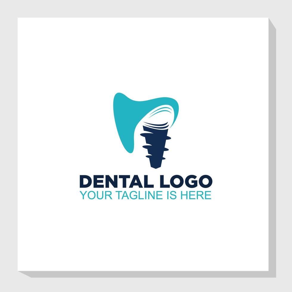 Dental logo design template, tooth company logo inspiration vector