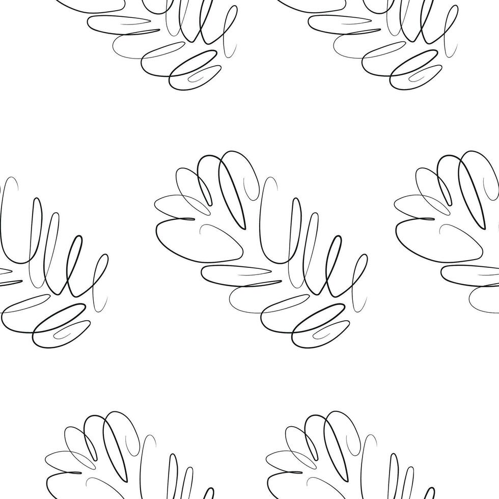 seamless pattern with pastries, namely puffs drawn in line art style, for food or textile packaging vector