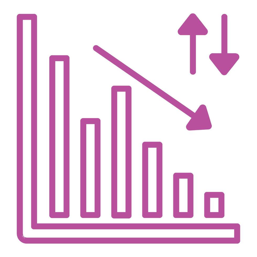 Trading Chart Icon Element For Design Graphic vector