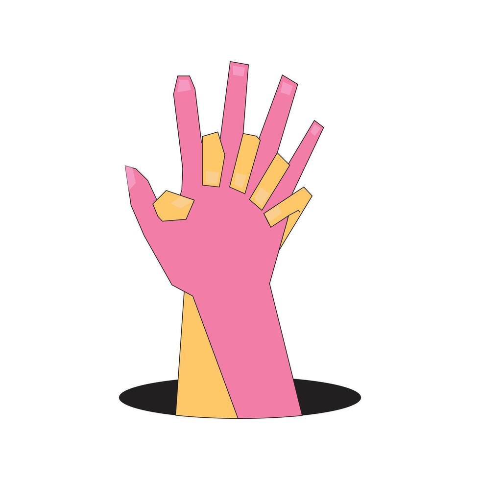 Illustration hand hold together unique design vector