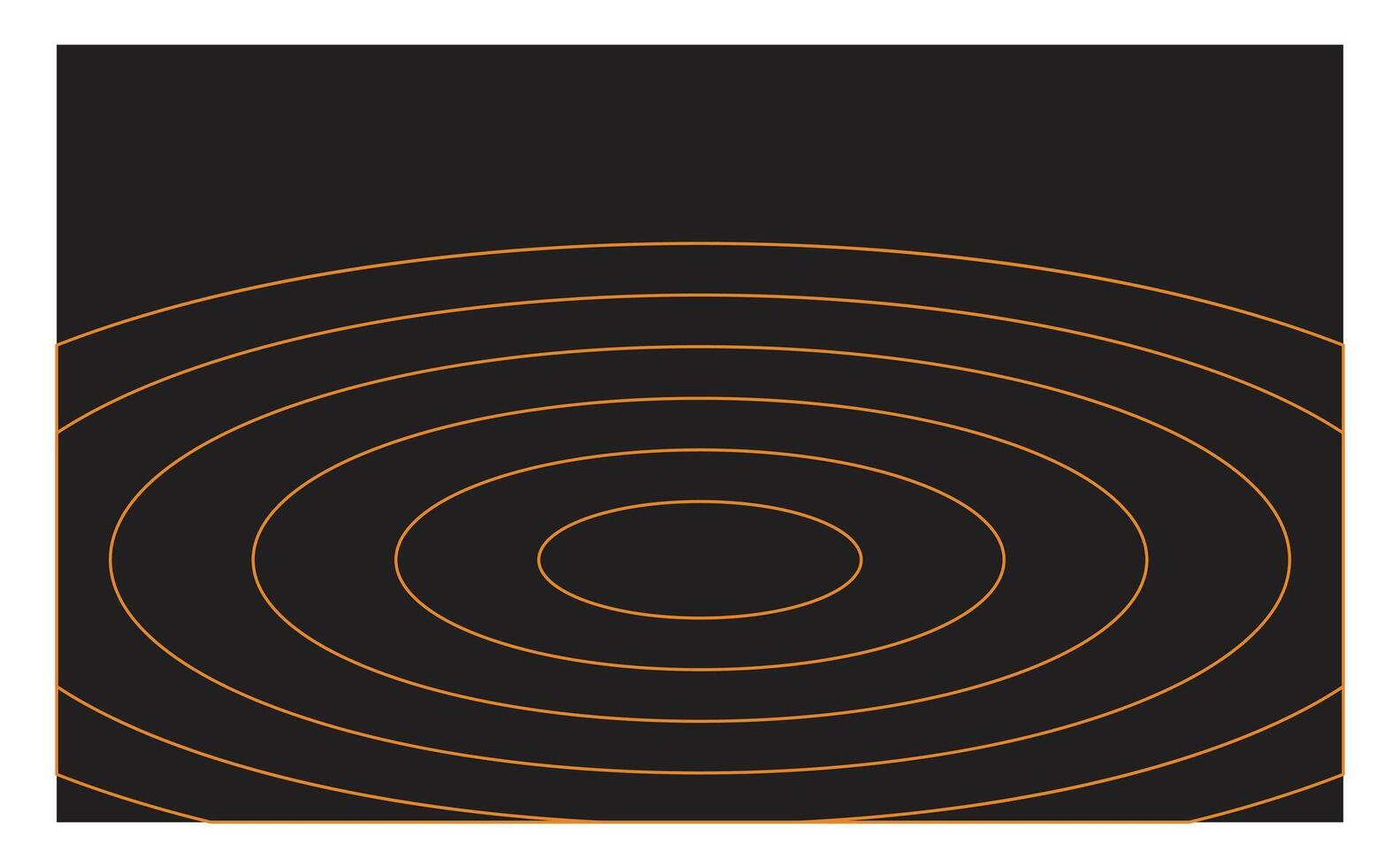 Illustration background dark circle ring gold vector
