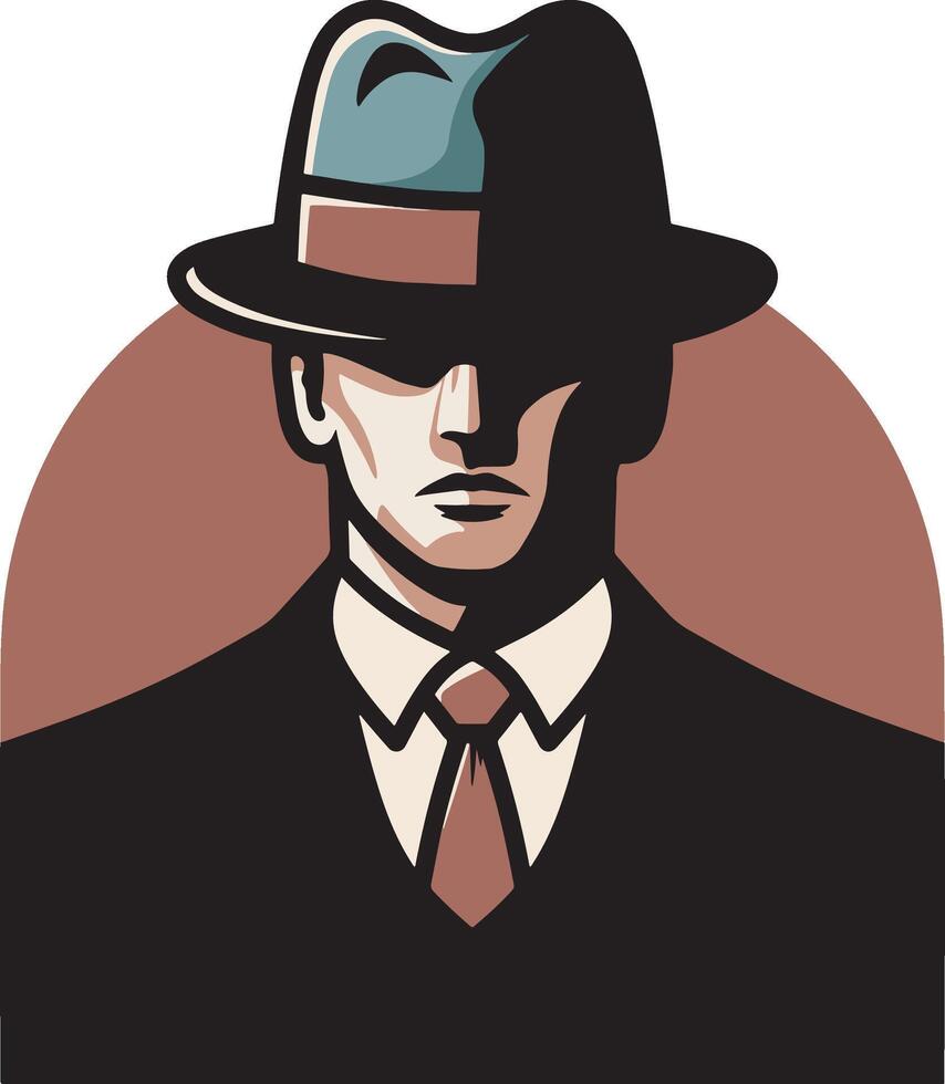 Gangster mafia logo illustration vector