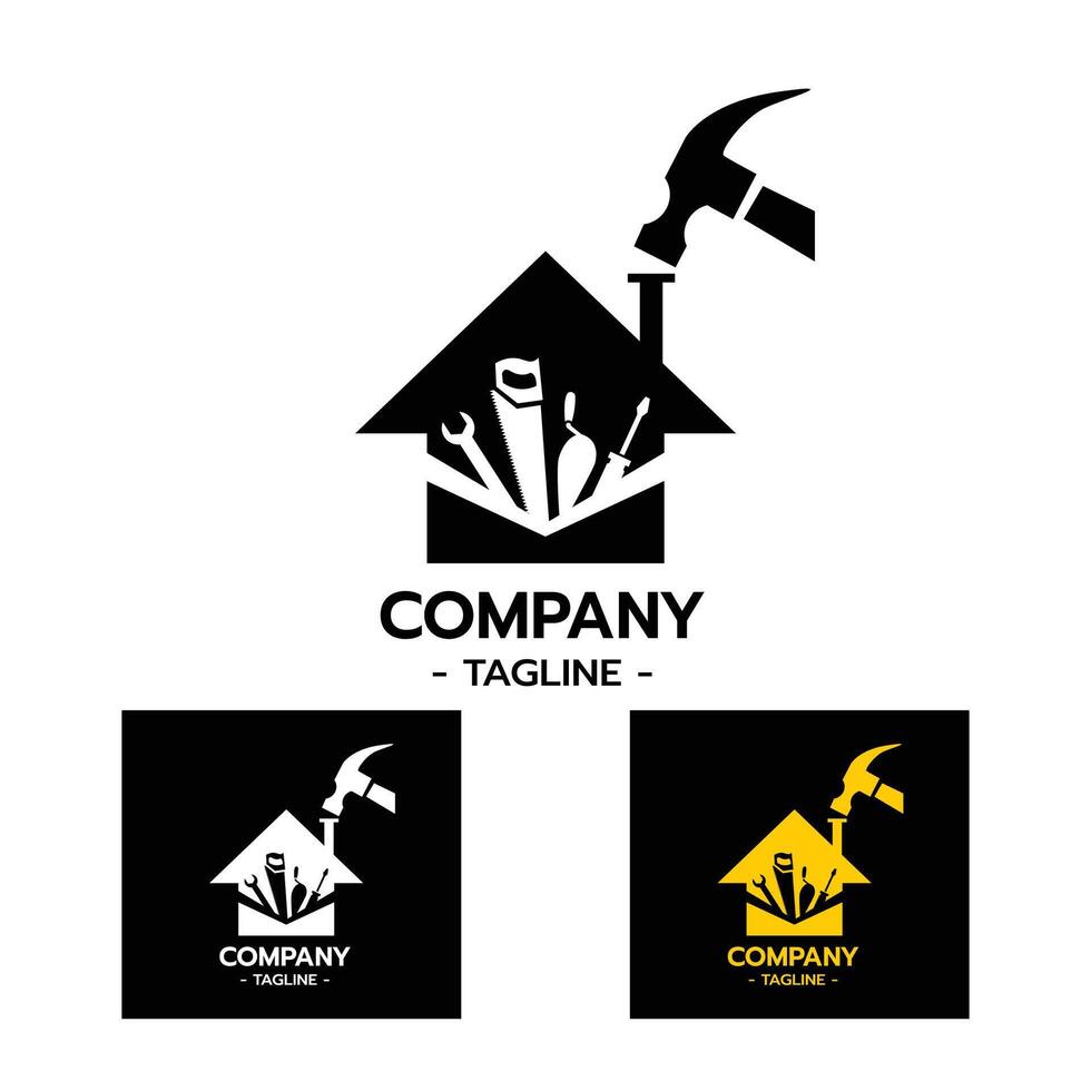 House Builder Logo,House Repair Service,Construction Building Handyman vector