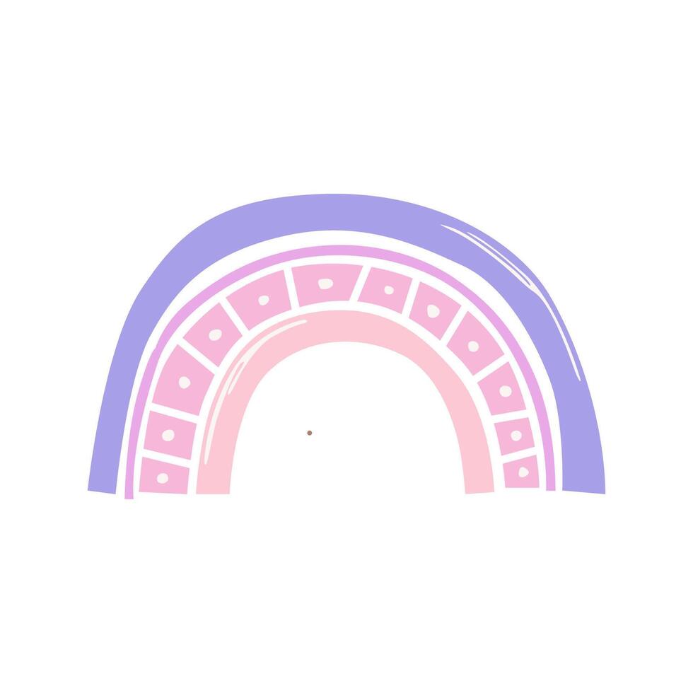 Cute colorful scandinavian rainbow background template illustration clip art design vector