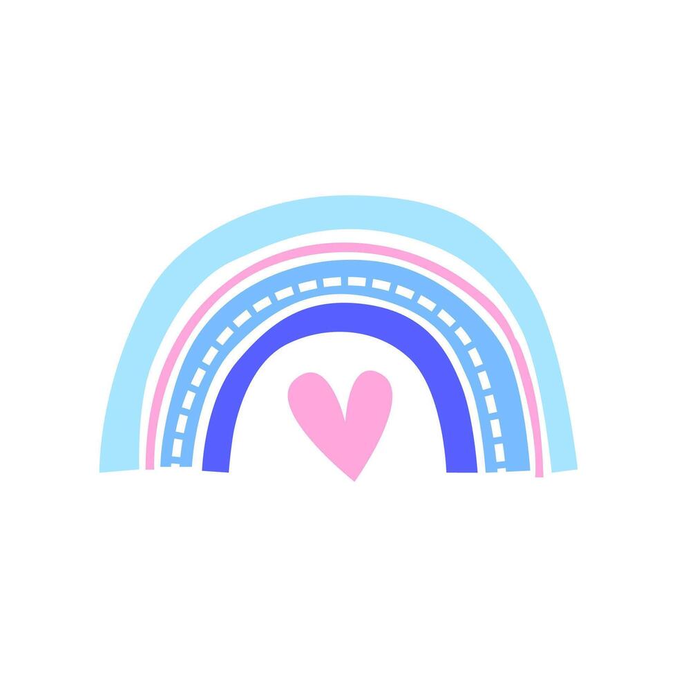 Cute colorful scandinavian rainbow concept background template illustration vector