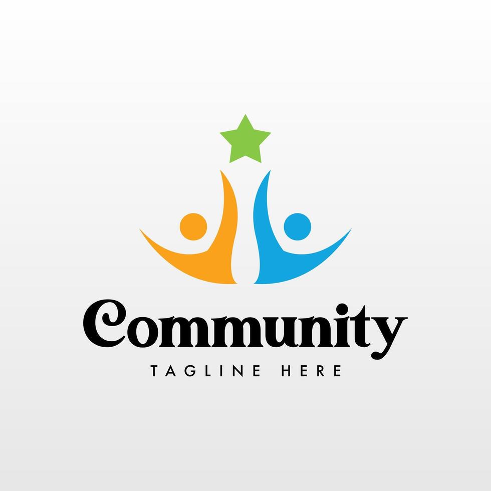 Community Star Logo Design Template vector