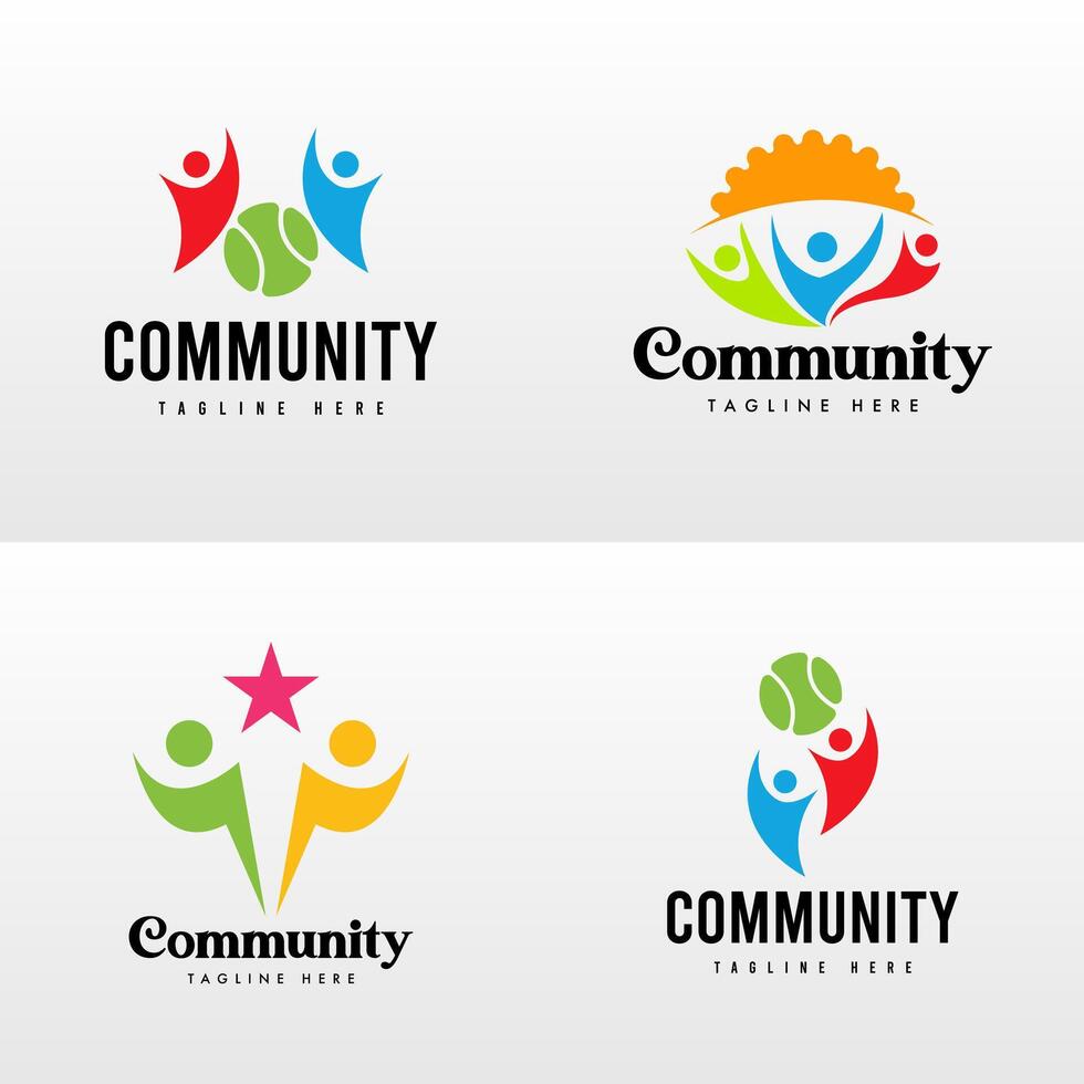 Set of Community Logo Design Template vector