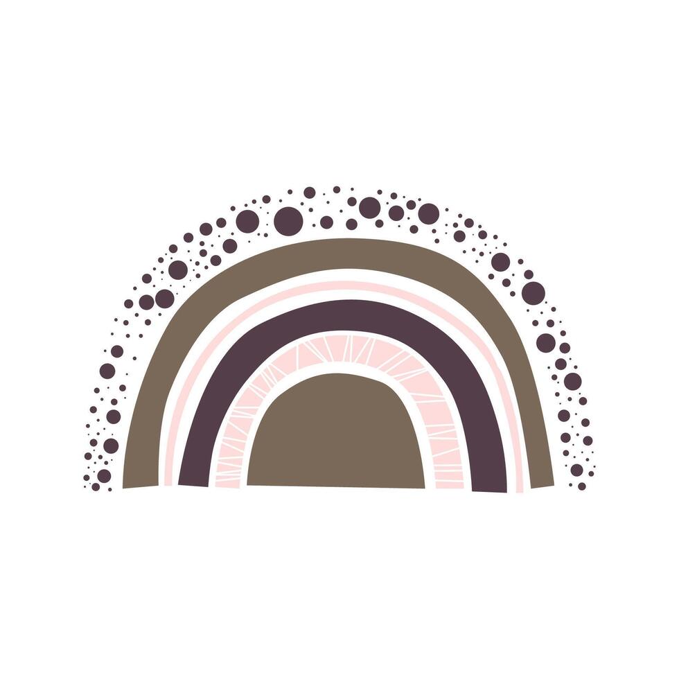 Colorful scandinavian rainbow background template illustration vector