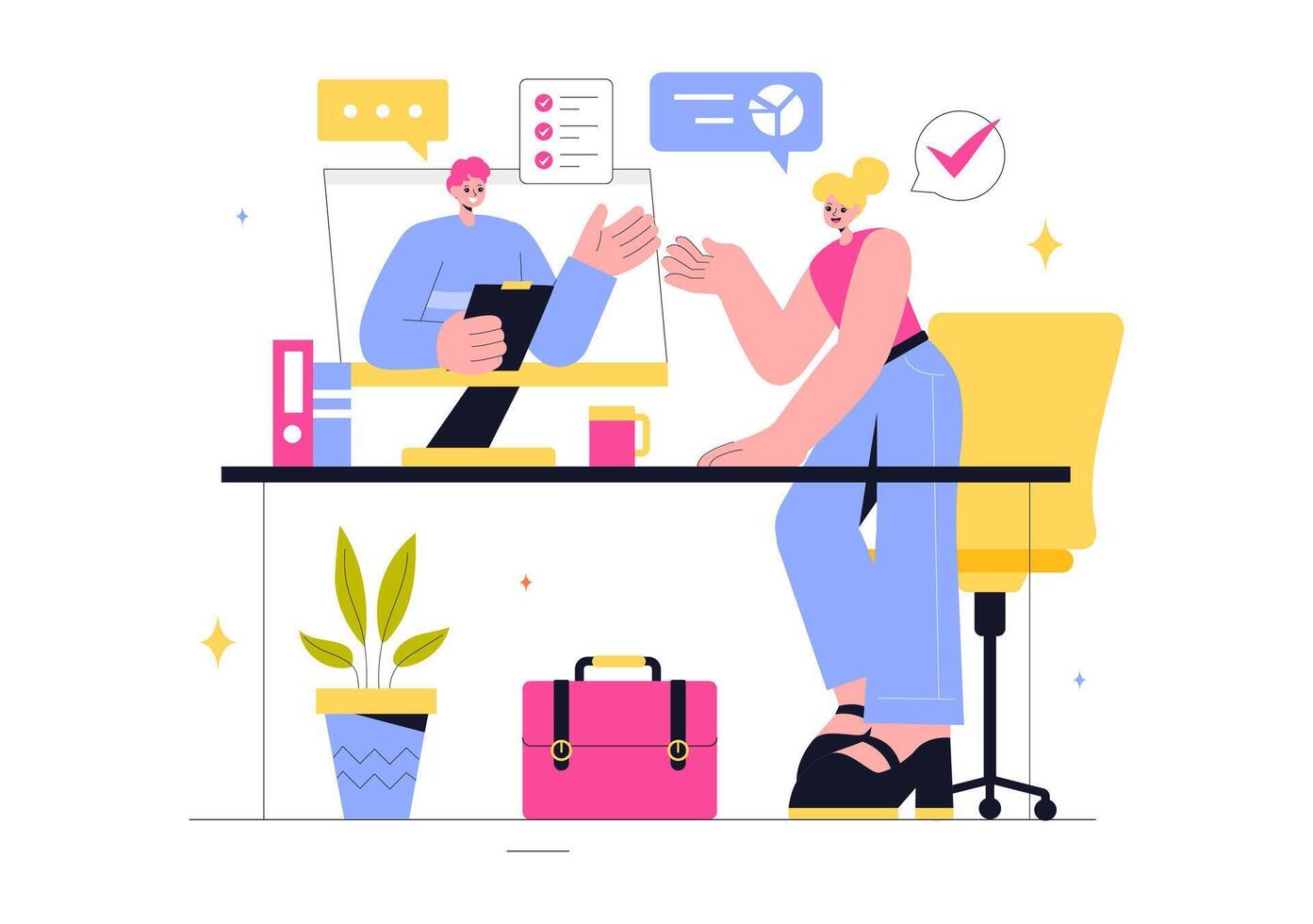 Gig Economy and Freelance Work Illustration Featuring Business and Finance vector