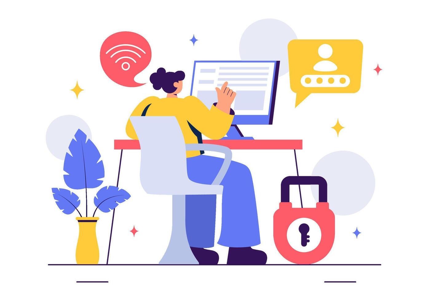 Ethical Hacker Examining Web Application Code for Cybersecurity Enhancement in Art vector