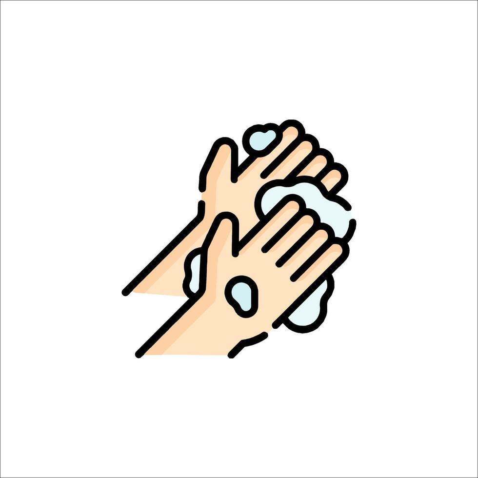 Wash hands icon illustration vector