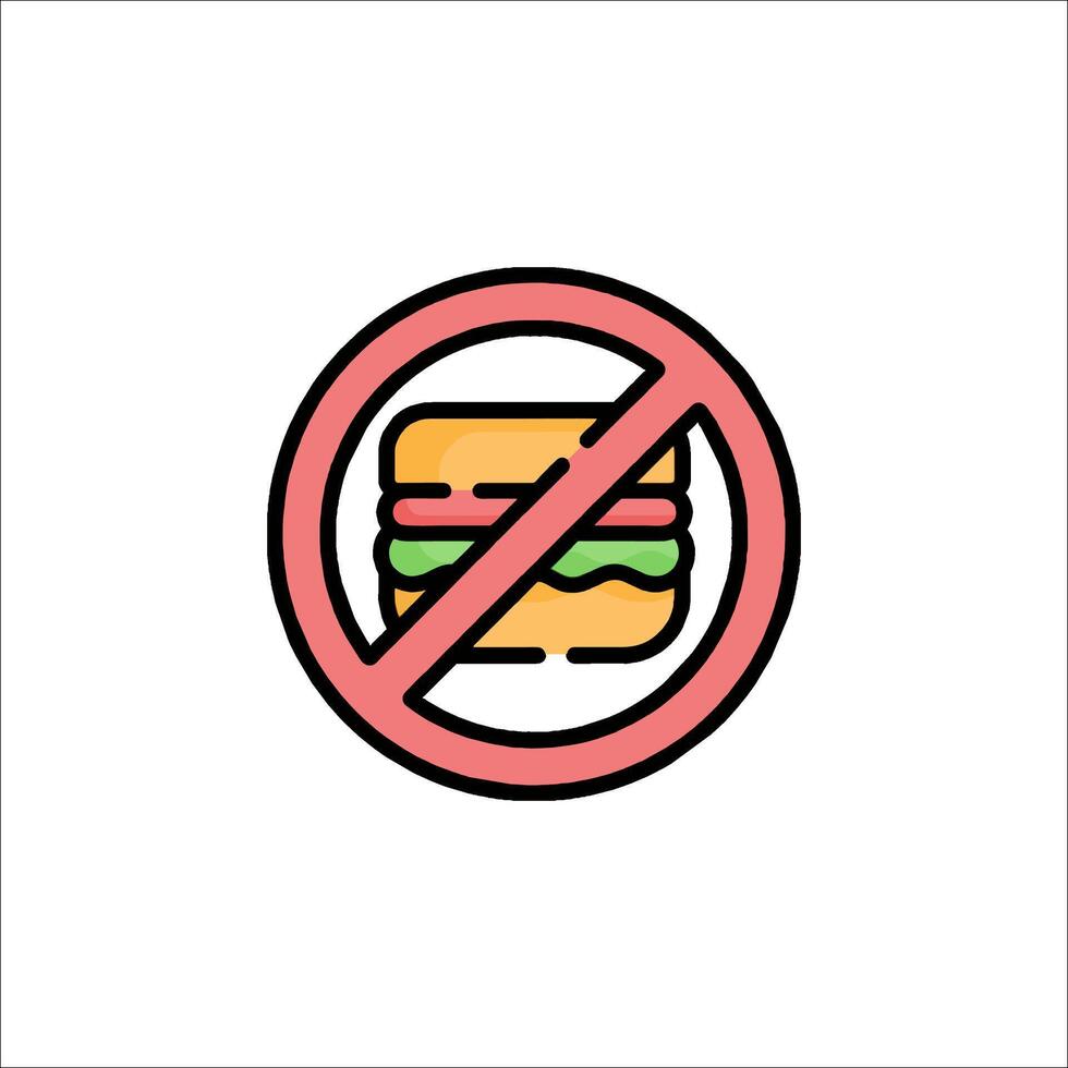 No burger icon illustration vector