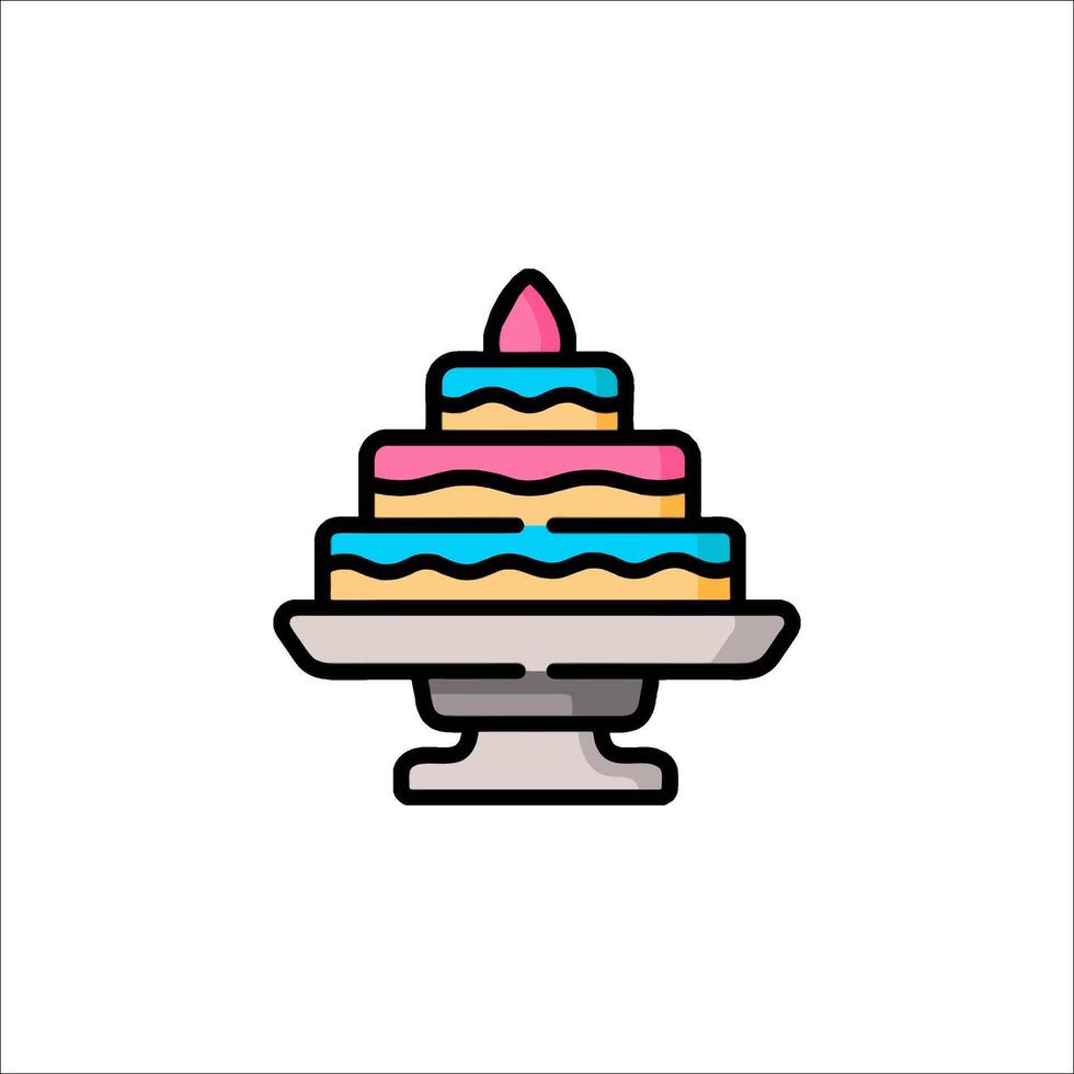 Cake icon illustration vector