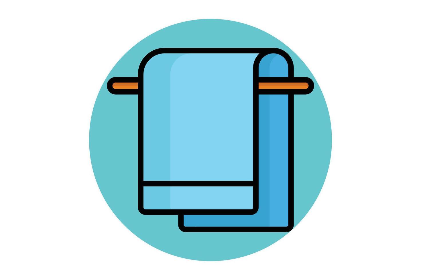 Towel icon. colored outline style. icon related to gym and fitness vector