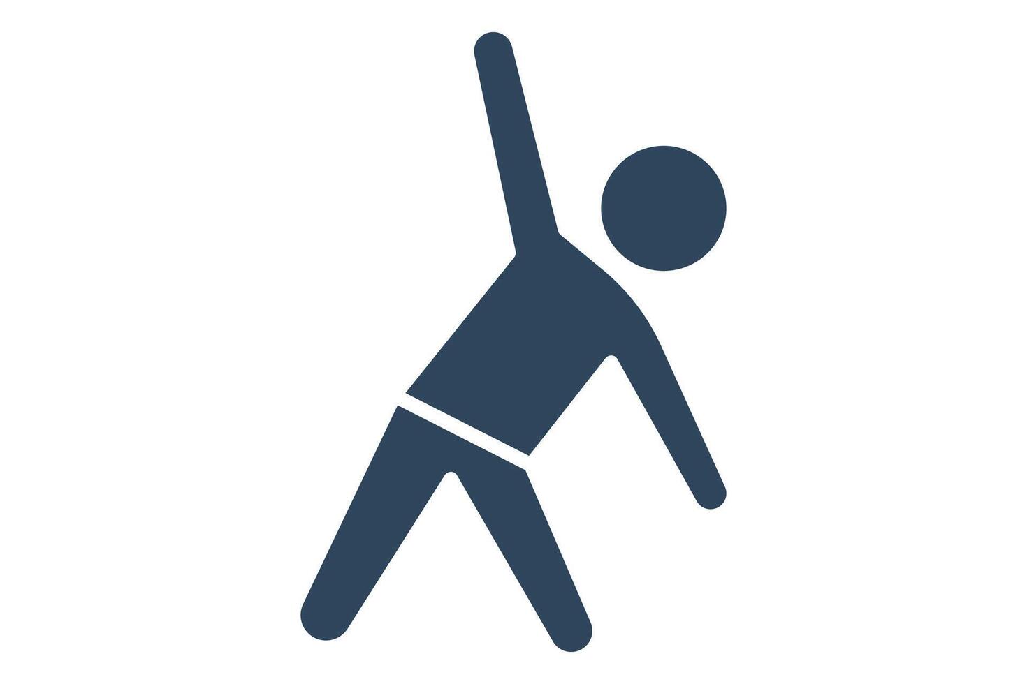 Pilates icon. solid icon style. icon related to gym and fitness. gym elements illustration vector