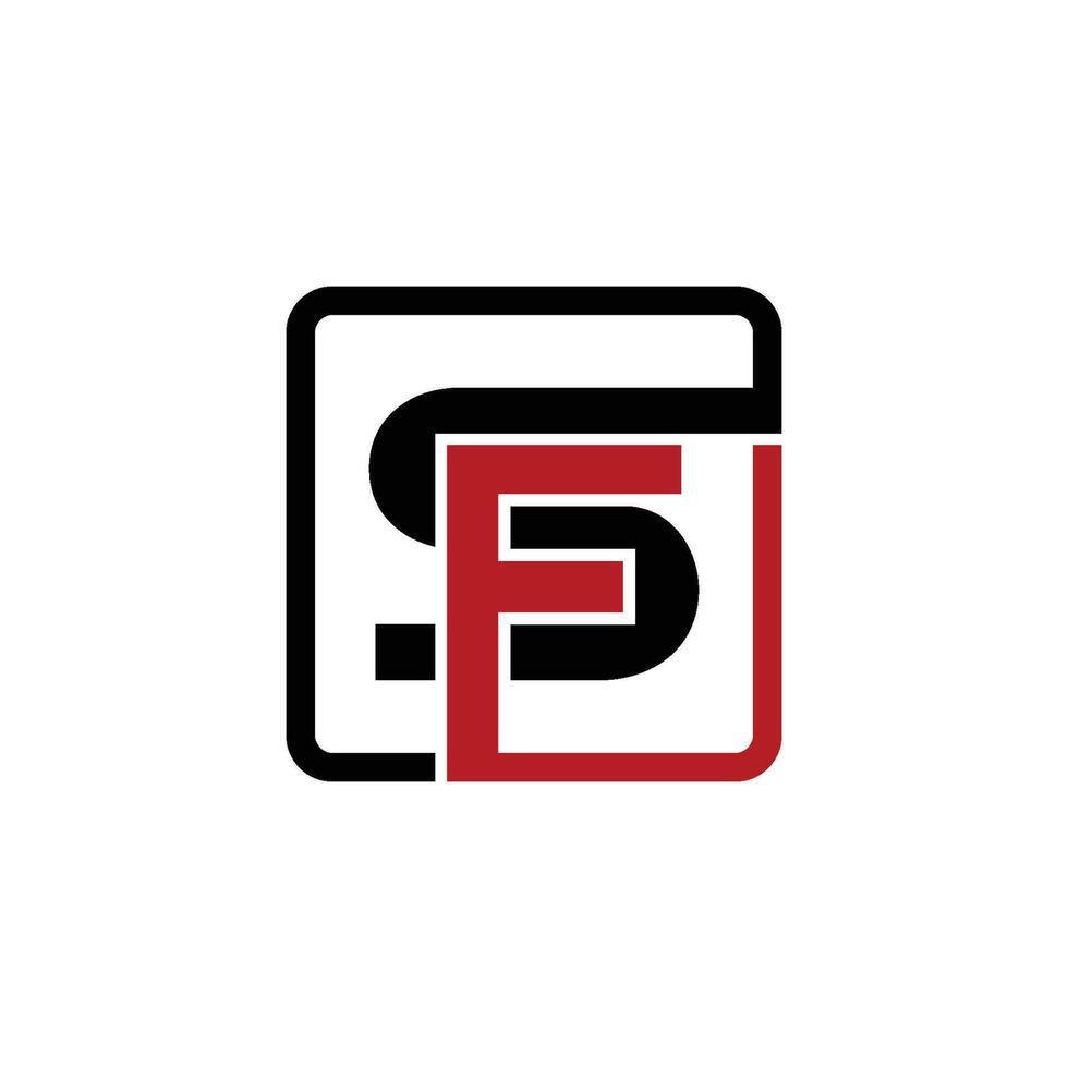 Initial letter FS or SF logo templates. vector