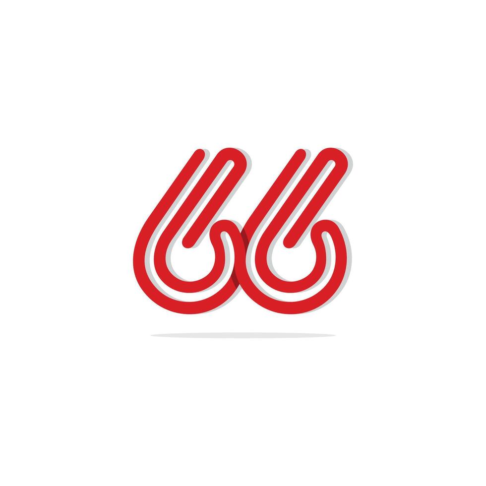 Number 66, logo icon design template vector