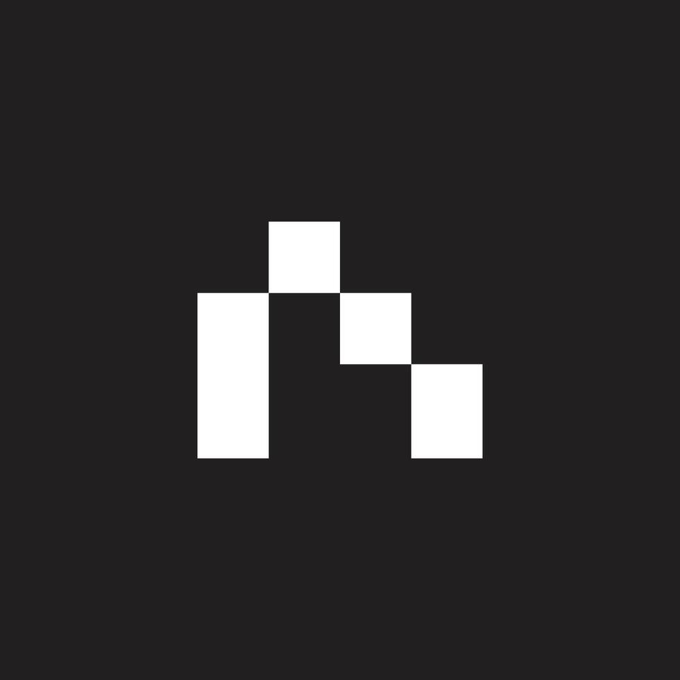 letter b staircase geometric dots logo vector
