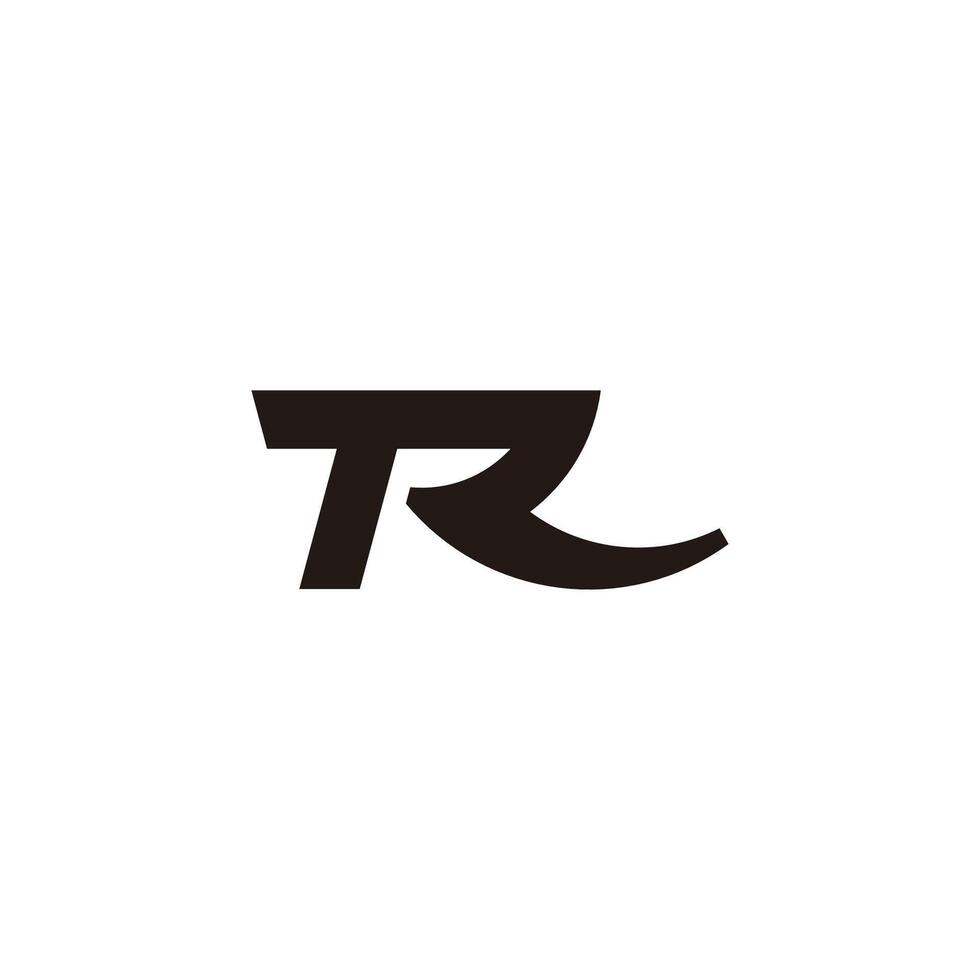 letter tr simple geometric motion dynamic logo vector