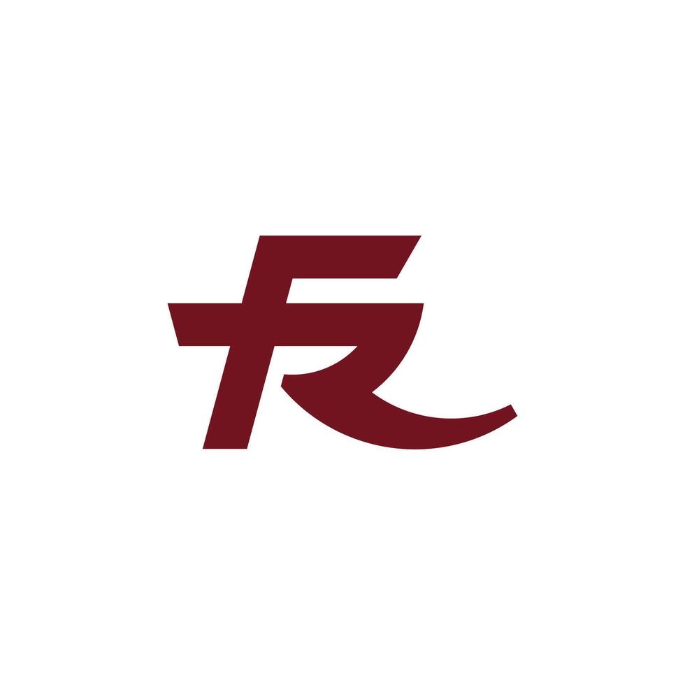 letter fr linked simple asian youth concept typograph logo vector