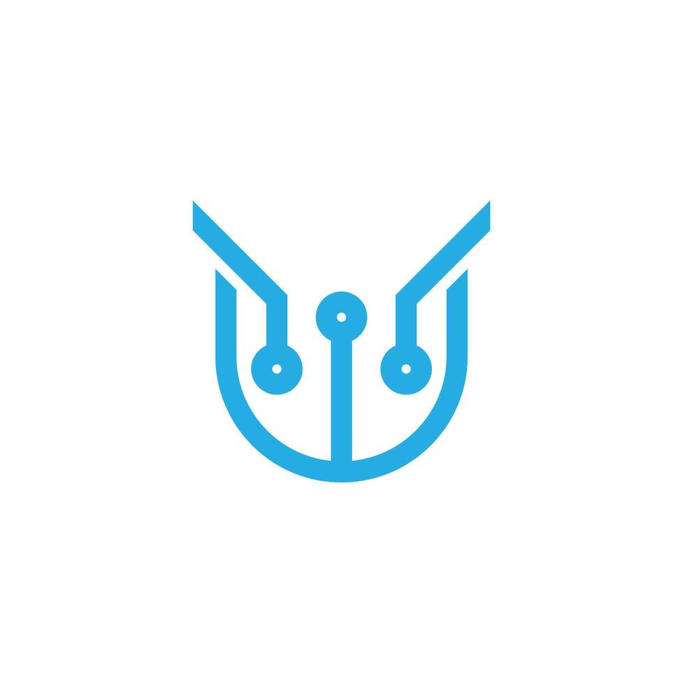 abstract bug face technology modern vector